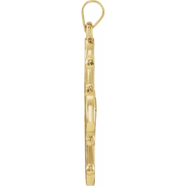 14K Yellow Dagmar Cross Medal Pendant