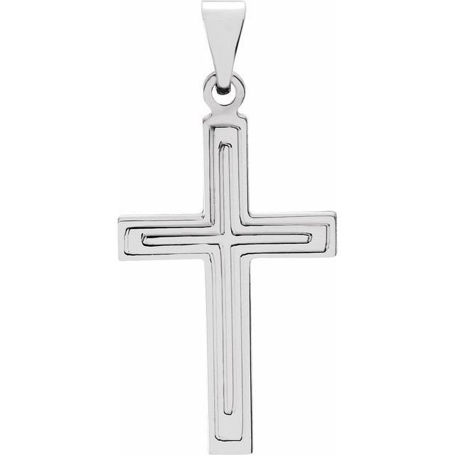 Sterling Silver 18x12 mm Cross Pendant