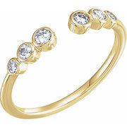 14k Yellow 1/4 Ctw Natural Diamond Negative Space Ring