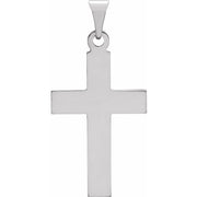 14k White Cross Pendant
