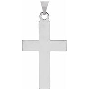 14K White Cross Pendant