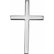 14K White 21.7x13.5 mm Cross Pendant