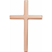 14k Rose 17.4x11.1 Mm Cross Pendant