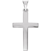 14k White Cross Pendant