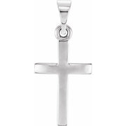 14k White Cross Pendant