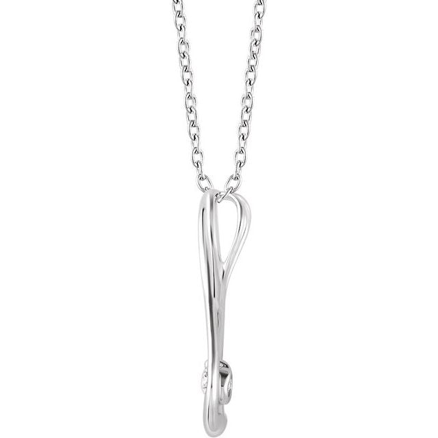 14k White 1/6 Ctw Natural Diamond Infinity-inspired 16-18' Necklace