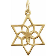 14K Yellow 16.5x14.75 mm Star of David Pendant