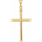 14K Yellow 33.25x19 mm Unadorned Cross Pendant