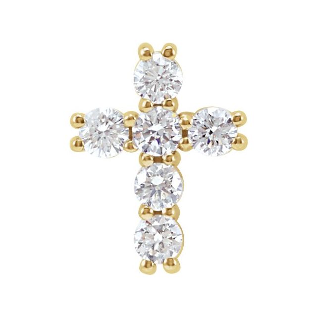 14k Yellow 1/4 Ctw Lab-grown Diamond Pendant
