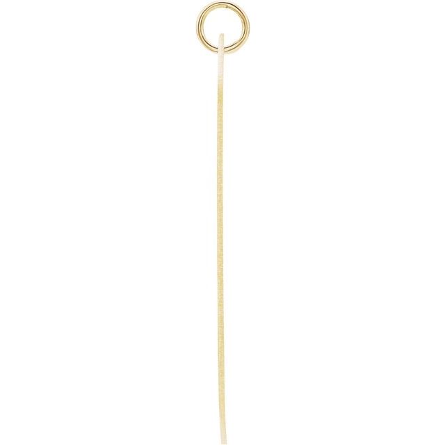 14K Yellow Engravable Dog Tag Pendant