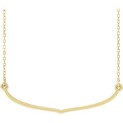 14k Yellow Freeform Bar 16-18' Necklace