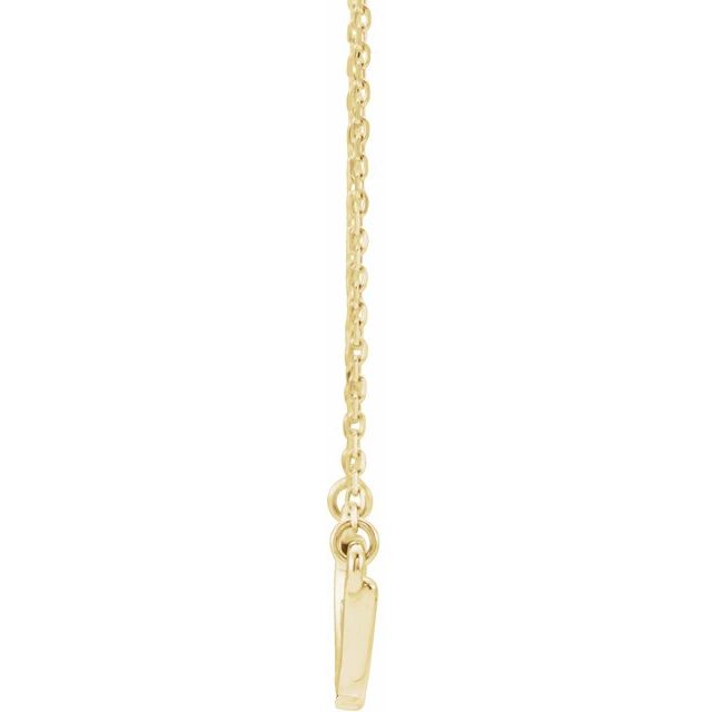 14k Yellow Freeform Bar 16-18' Necklace