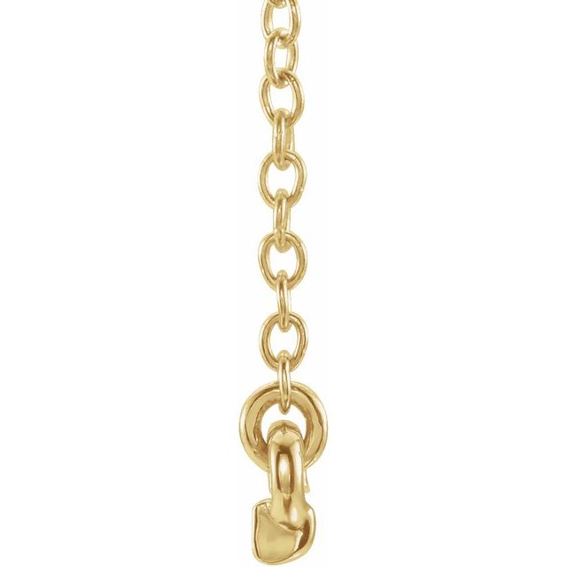 14k Yellow .07 Ctw Petite Natural Diamond Bar 16-18' Necklace
