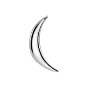 14k White Crescent Pendant