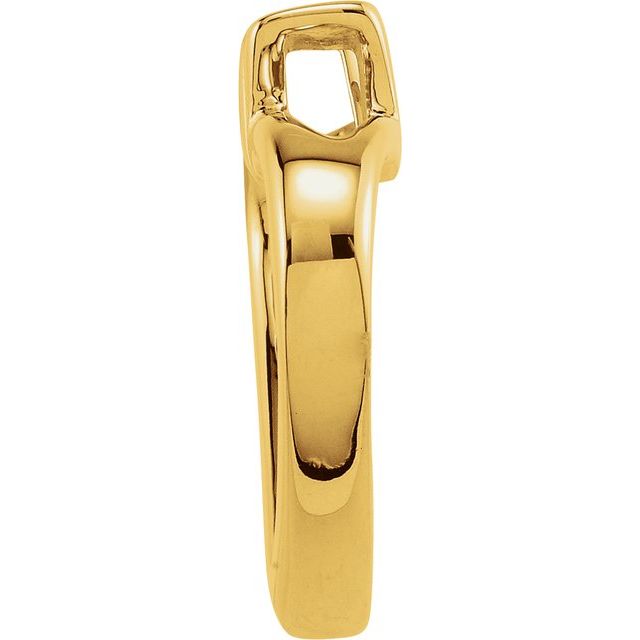 14k Yellow Heart Pendant Enhancer