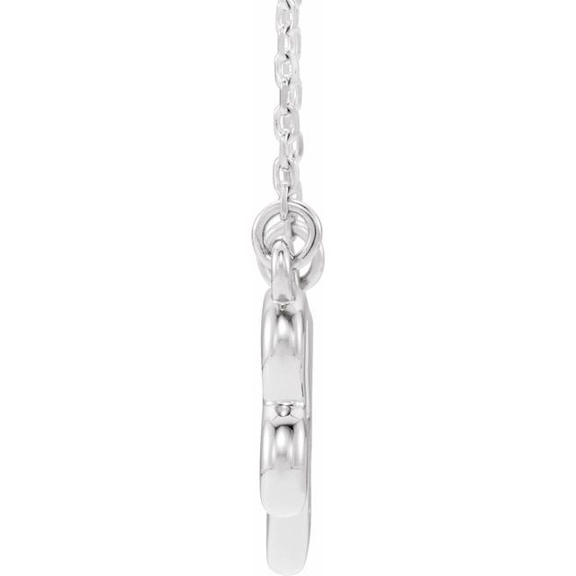 Sterling Silver Infinity-inspired Heart 16-18' Necklace