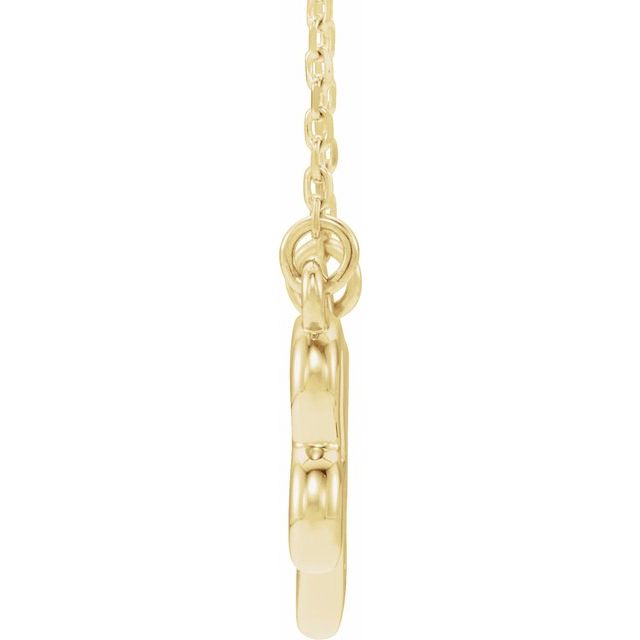 14k Yellow Infinity-inspired Heart 16-18' Necklace
