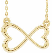 14k Yellow Infinity-inspired Heart 16-18' Necklace