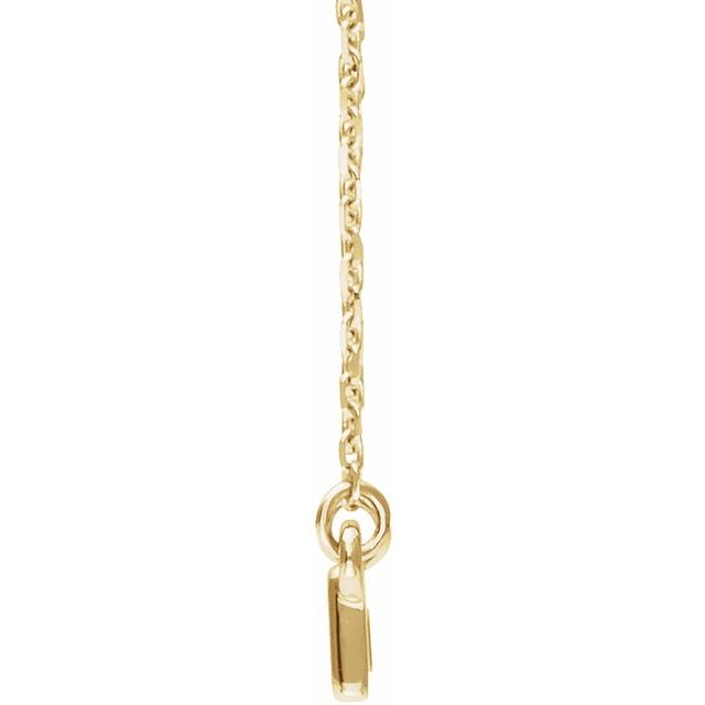 14k Yellow Rectangle Bar 16-18' Necklace
