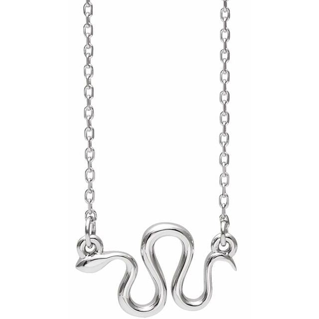 Sterling Silver Snake 16-18' Necklace