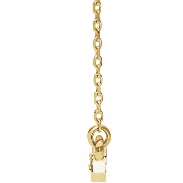 14k Yellow 1/5 Ctw Natural Diamond Bar 16-18' Necklace