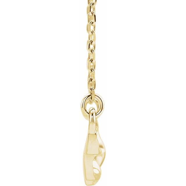 14k Yellow Twisted Bar 16-18' Necklace