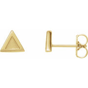 14k Yellow Petite Triangle Earrings