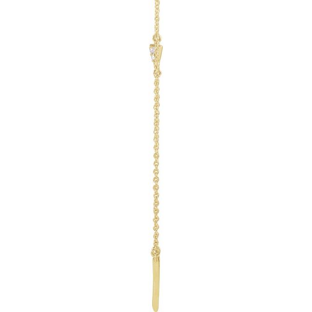 14K Yellow .05 CTW Natural Diamond Triangle 16-18' Necklace