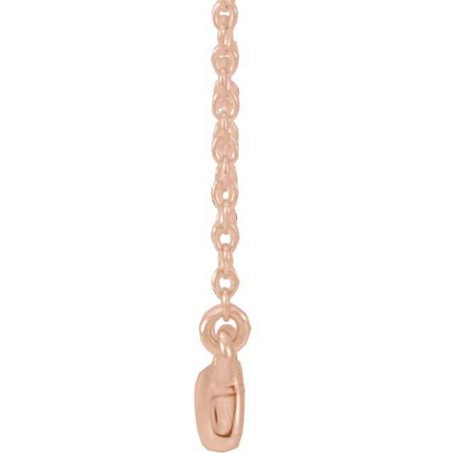 14k Rose 1/10 Ctw Natural Diamond Bar 16-18' Necklace