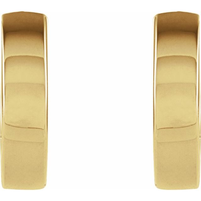 14K Yellow Hinged 10.2 mm Hoop Earrings