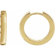 14k Yellow Hinged 16 Mm Hoop Earrings