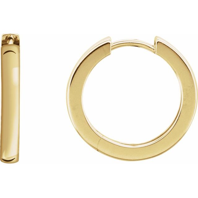14k Yellow Hinged 18 Mm Hoop Earrings