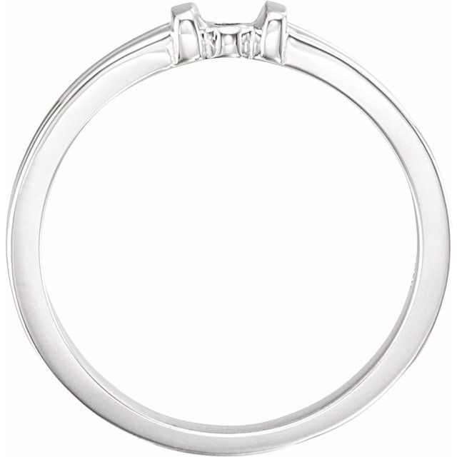 14K White Engagement Ring Base
