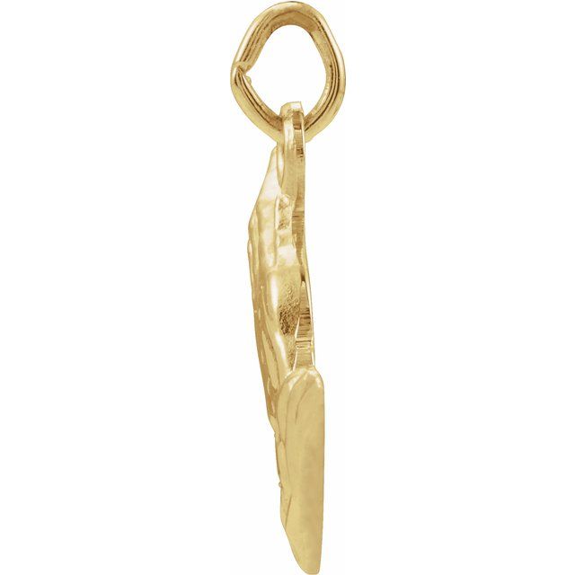 14k Yellow 15.75x13 Mm Praying Hands Pendant