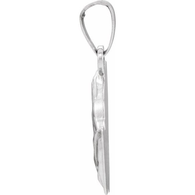 Sterling Silver 18.75x16 Mm Praying Hands Pendant