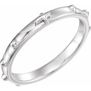 Sterling Silver 2.57 mm Rosary Ring Size 11