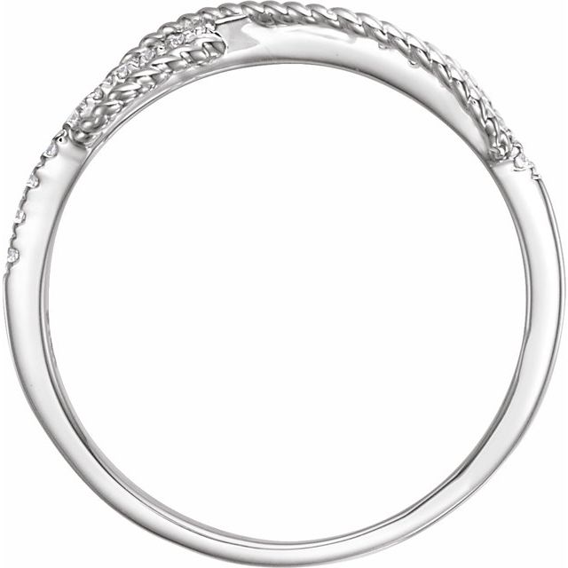 14k White 1/10 Ctw Natural Diamond Infinity-inspired Ring