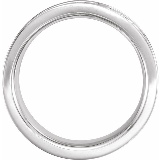 Sterling Silver 8.25 mm Floral Band