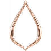 14K Rose Freeform Pendant