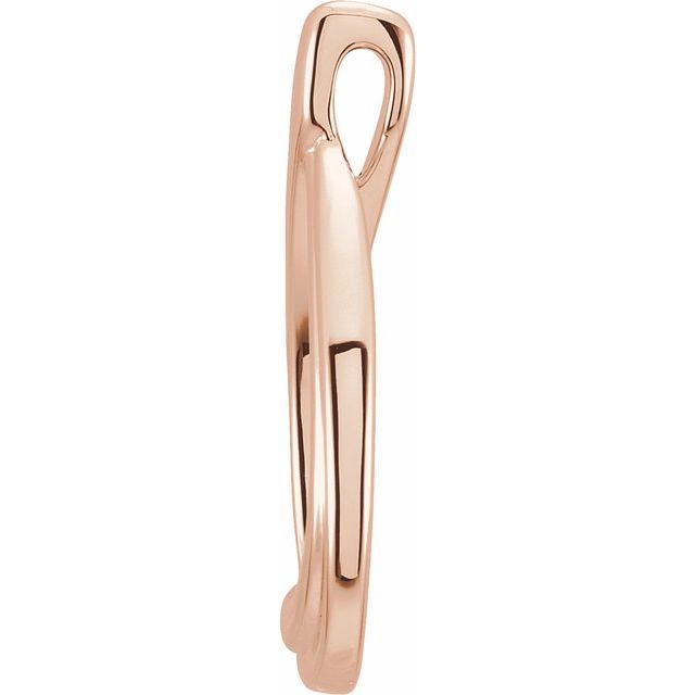 14K Rose Freeform Pendant