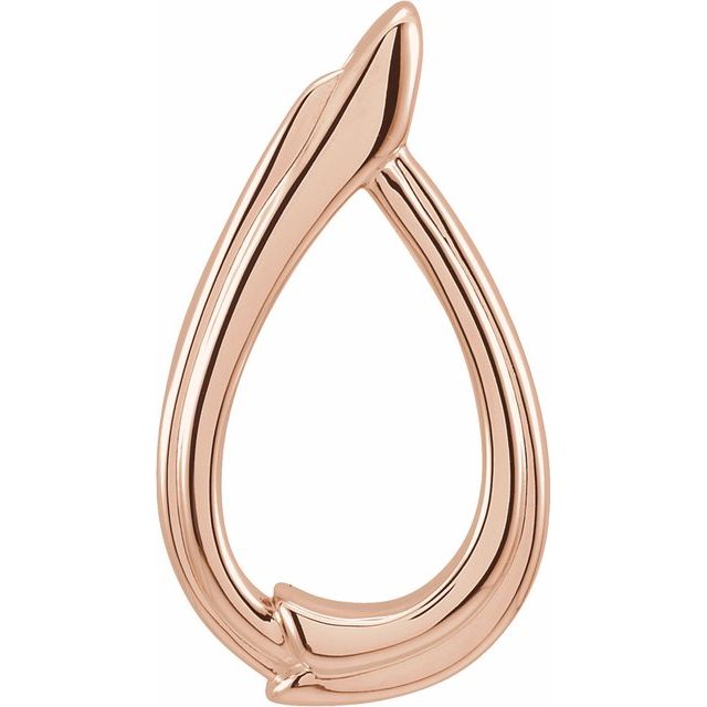 14K Rose Freeform Pendant