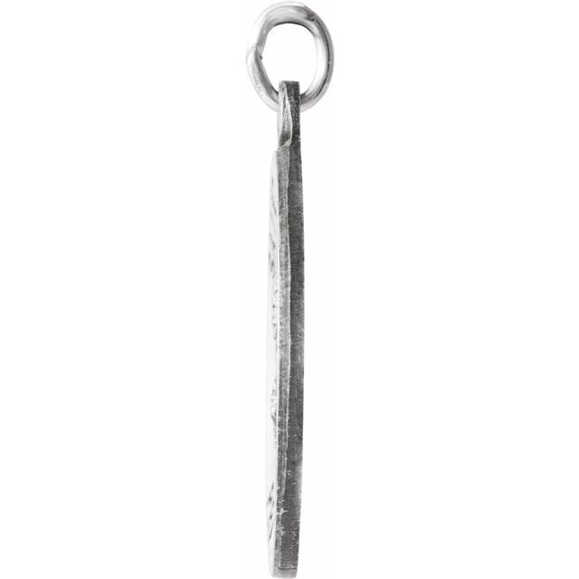 Sterling Silver 18 mm Round St. Thomas Medal 18' Necklace