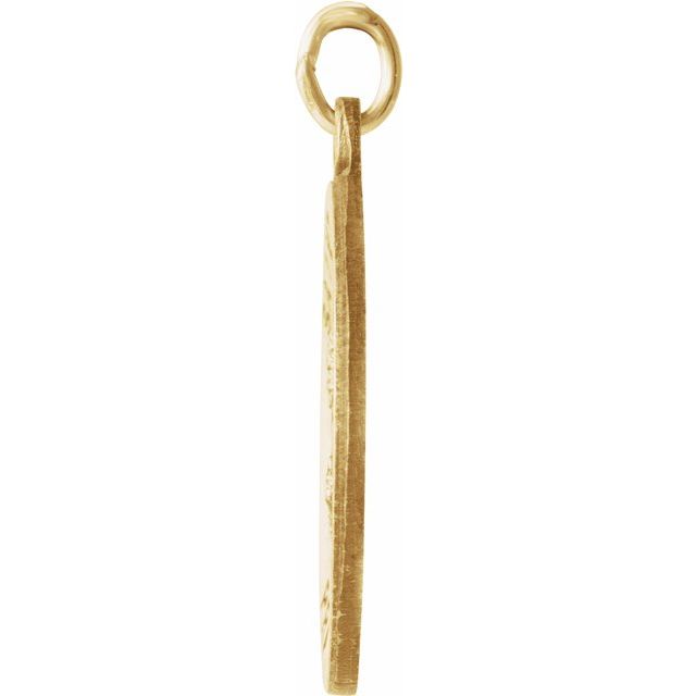 14k Yellow 18 Mm Round St. Thomas Medal