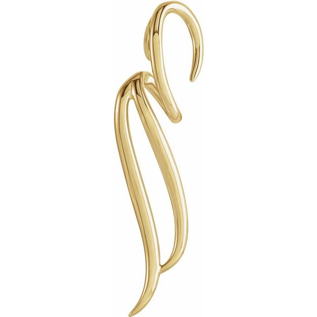 14K Yellow Freeform Pendant