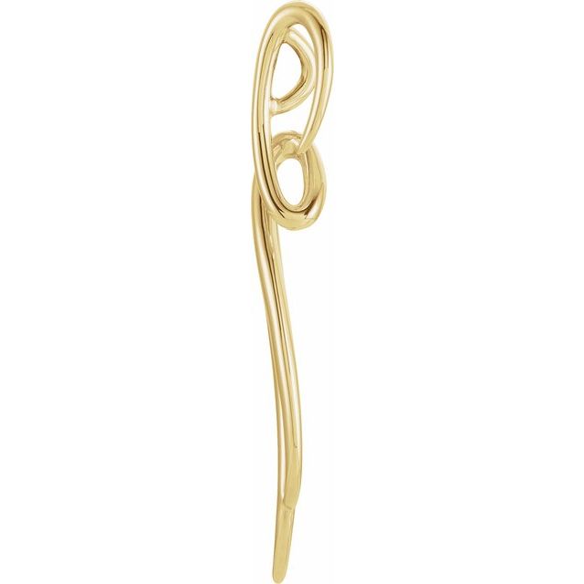 14K Yellow Freeform Pendant