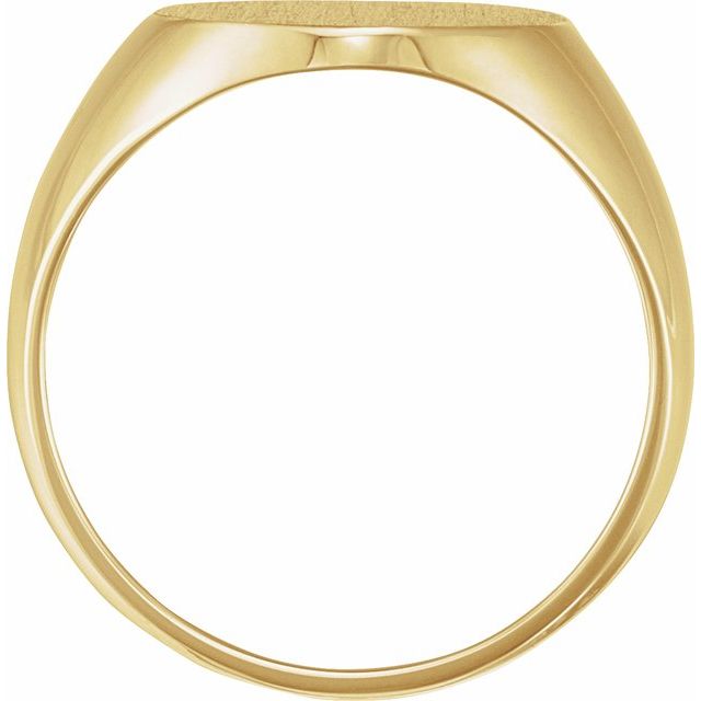 14K Yellow Oval Signet Ring