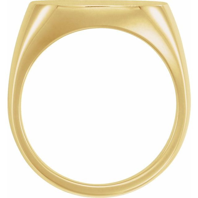 14K Yellow 18 mm Signet Ring