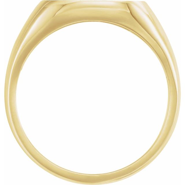 14K Yellow Square Signet Ring
