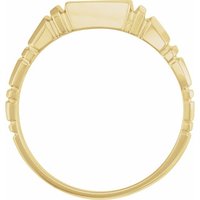 14K Yellow 9 mm Square Signet Ring