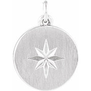 Sterling Silver Star Disc Pendant